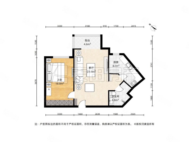 世纪新景园1室2厅1卫80.22㎡东北699万