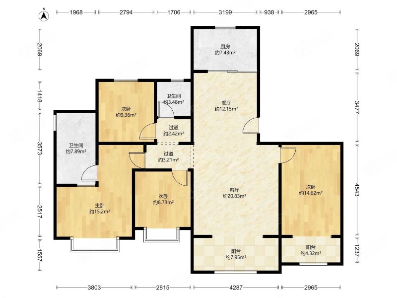 远洋晟庭4室2厅2卫179㎡南北300万