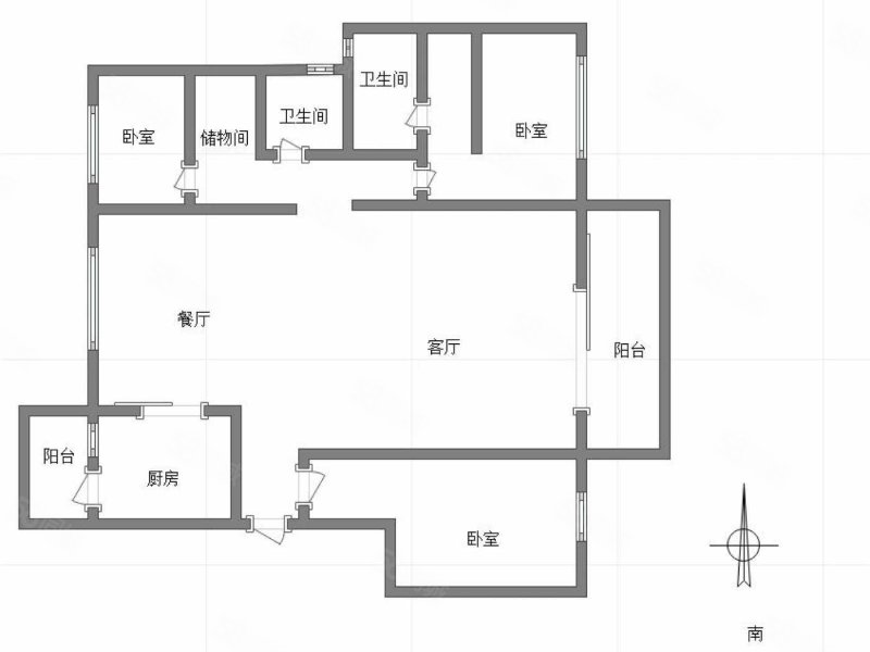 联发西城首府(一期)3室2厅2卫108.24㎡北106万