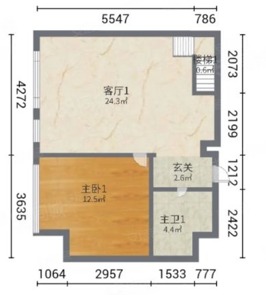 诚基中心国际公寓3室2厅2卫62.31㎡西270万