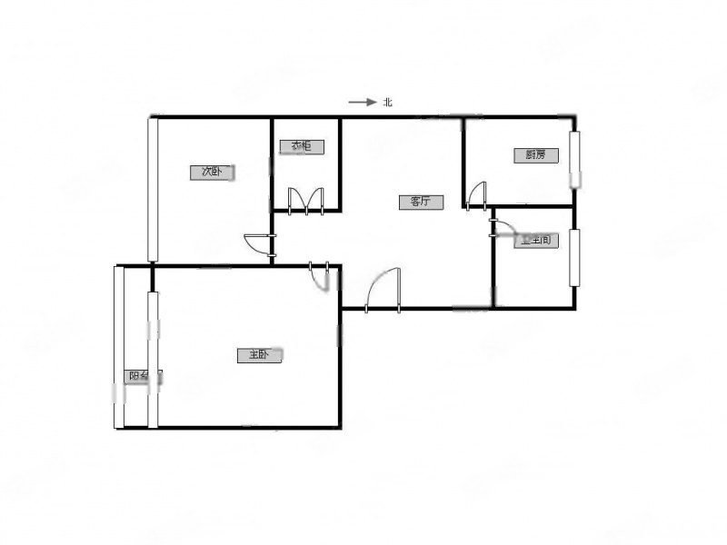 建设巷小区2室1厅1卫55.97㎡南北120万