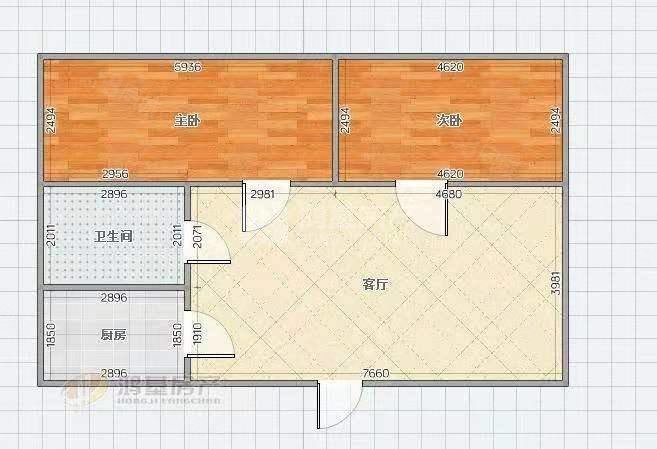 洛阳东路住宅小区2室2厅1卫90㎡南60万