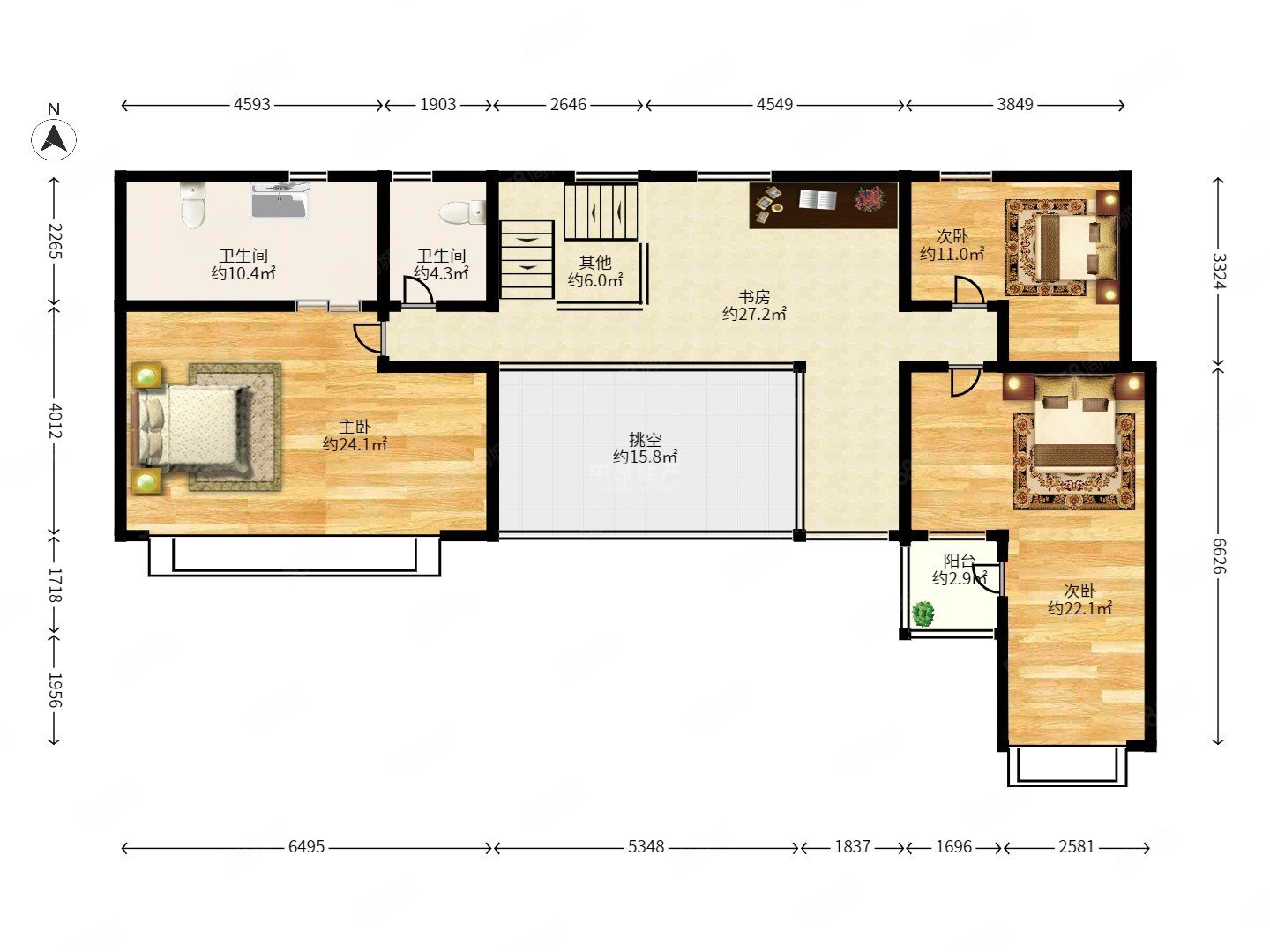 东郡百仕达花园(四期)7室2厅5卫306.27㎡南北0万