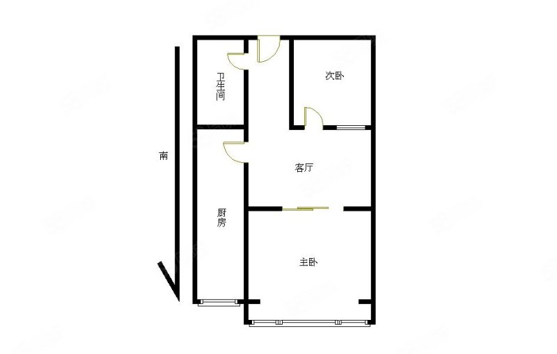 都丽豪庭2室2厅1卫68㎡南160万