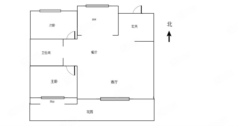 融创城(一期)2室2厅1卫78.76㎡南北56万