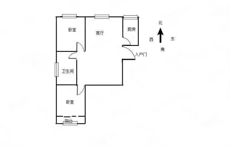 早春园小区2室1厅1卫66㎡南北25万