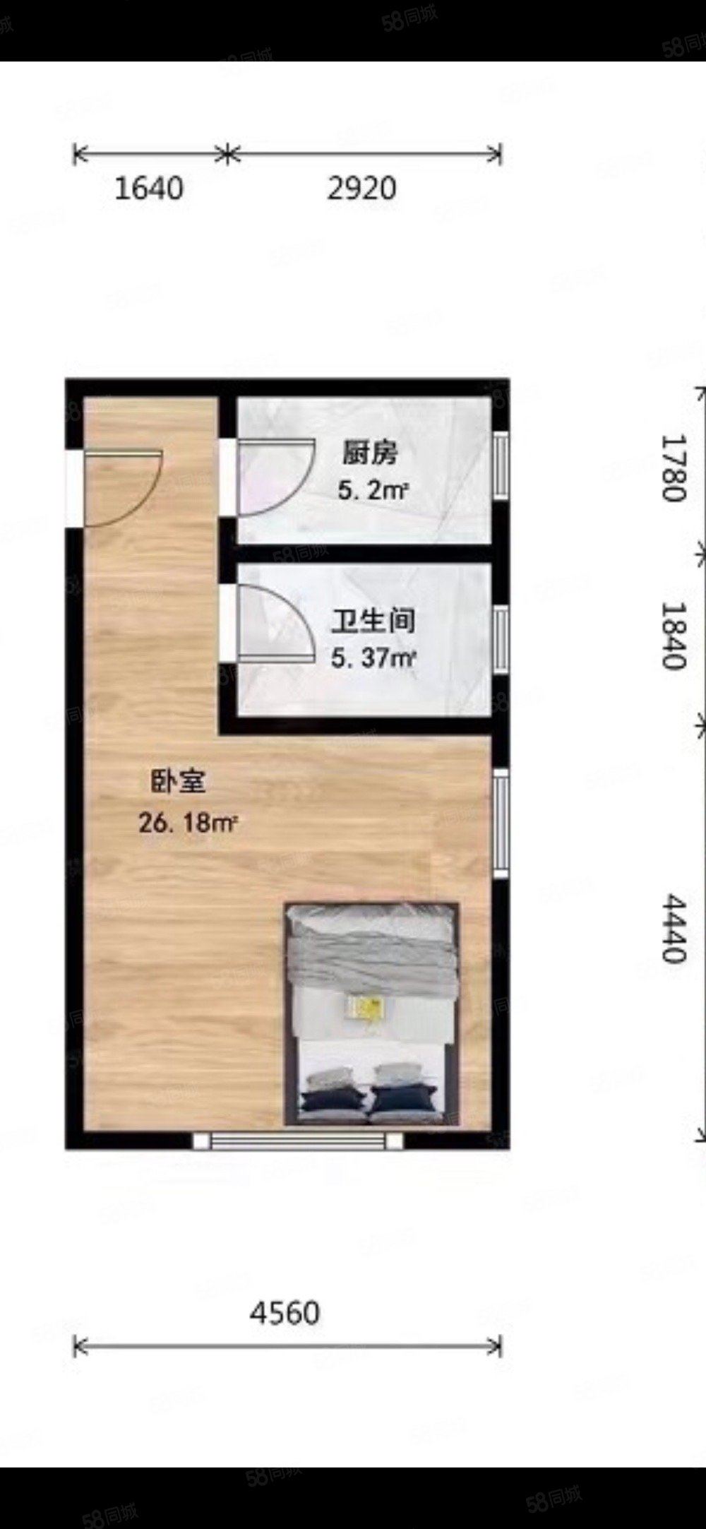 顶秀金瑞家园1室0厅1卫44㎡东南203万