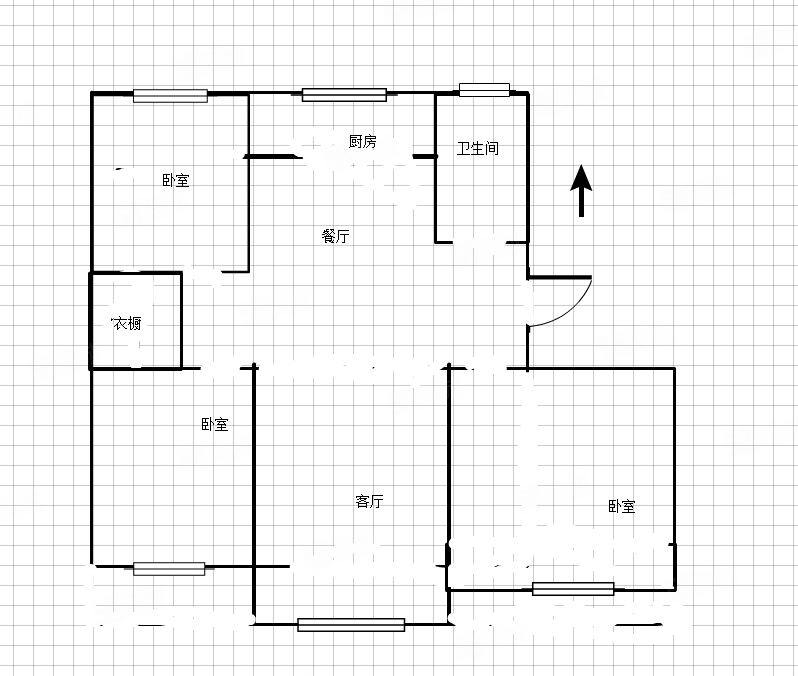 桃都龙城3室2厅1卫104㎡南北31万