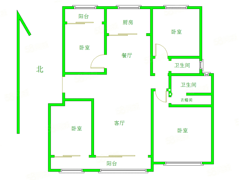 俊发九夏云水4室2厅2卫142.95㎡南288万