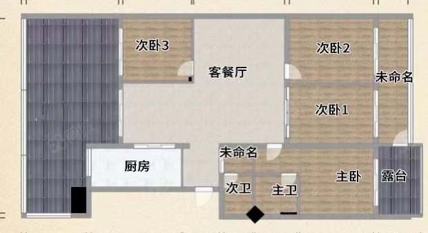 日凯花园4室2厅2卫151㎡南北110万