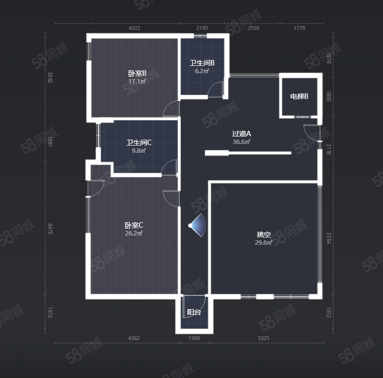 澳景園5室3廳5衛(wèi)435.57㎡南北1690萬