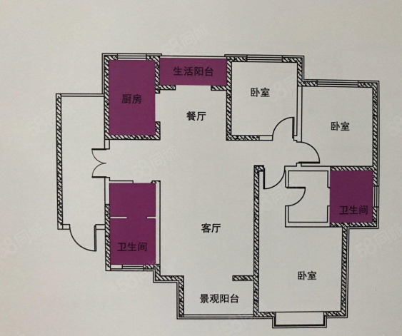 石鼓天玺台3室2厅2卫140㎡南北97万