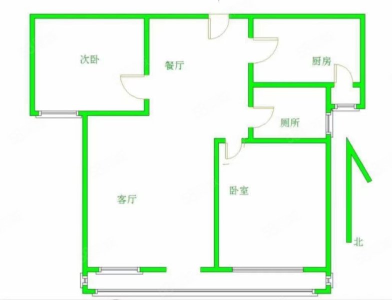 柠檬酸家属院2室2厅1卫76㎡南北26万