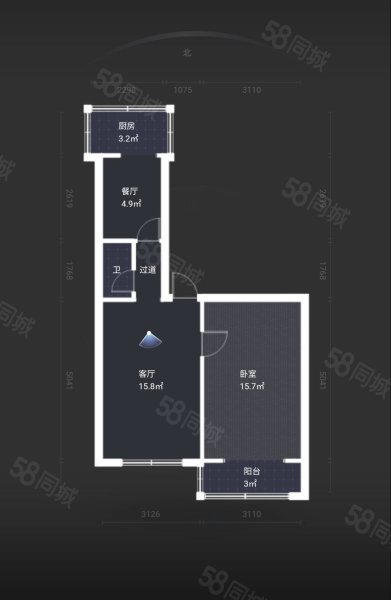 大庙新村1室1厅1卫53㎡南北23万