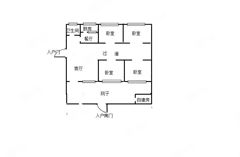 仰圣小区4室2厅1卫127㎡南北309万