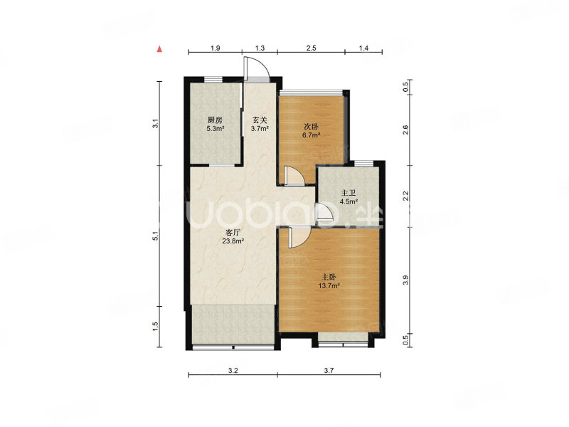 建投卿悦府(东区)2室2厅1卫78㎡南385万