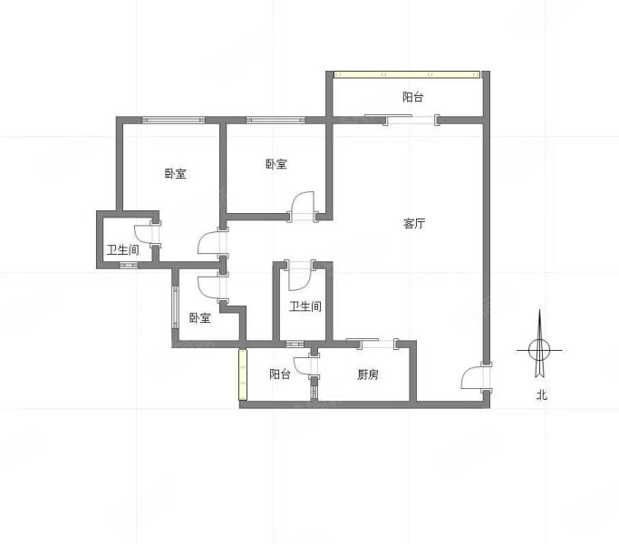 富力城地壹站3室2厅2卫92㎡南98万