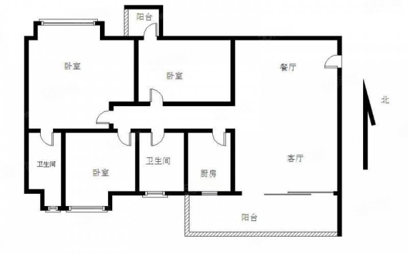 骏景花园3室2厅2卫99㎡南北500万