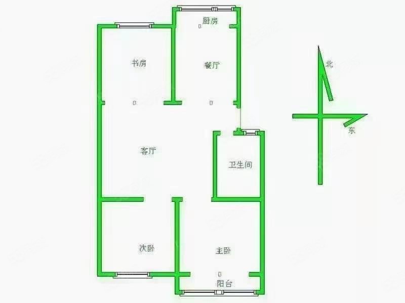 广厦小区(丛台)3室2厅1卫94㎡南北112万