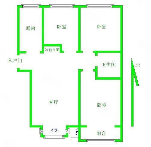 香溪名门3室2厅1卫102.5㎡南北109.8万