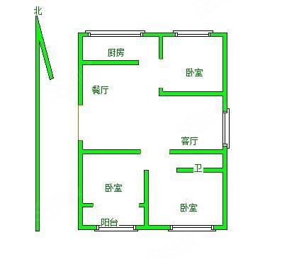 民生凤凰城4号院3室2厅1卫110㎡南北119万