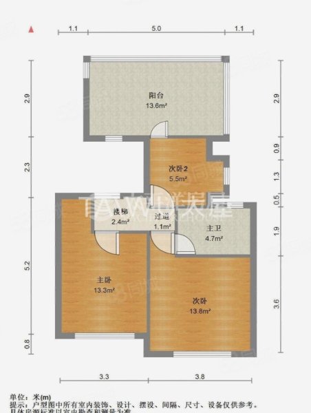 万科城市花园3室2厅2卫141.18㎡南北806万