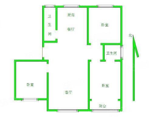 浩正渼林湾3室2厅2卫124㎡南北108万