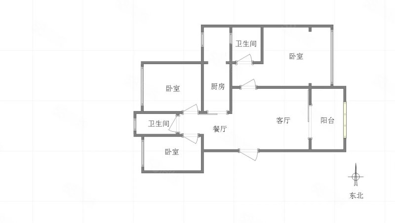 华宇天宫花城(A区)3室2厅2卫99.44㎡南153万