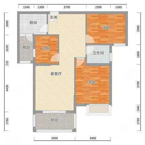 天纵御府3室2厅2卫116㎡南78万