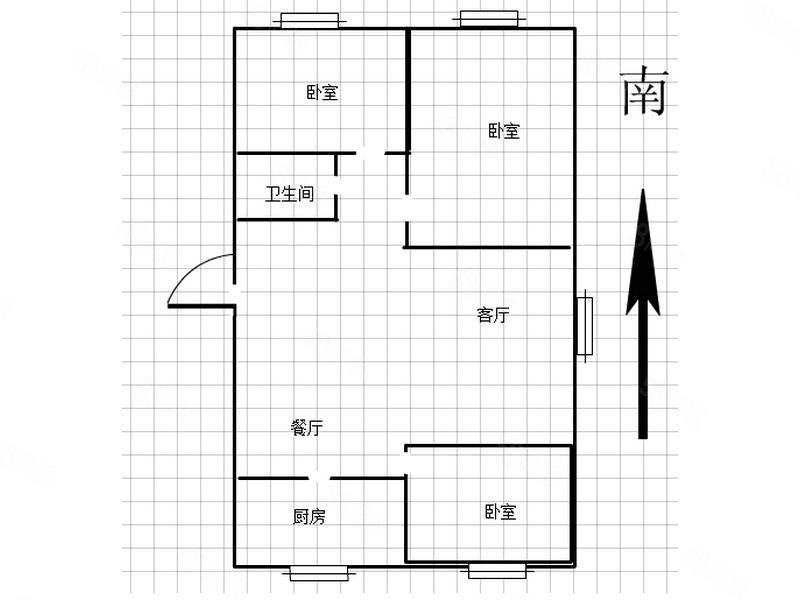 碧水云天颐园3室2厅1卫112㎡南北75万