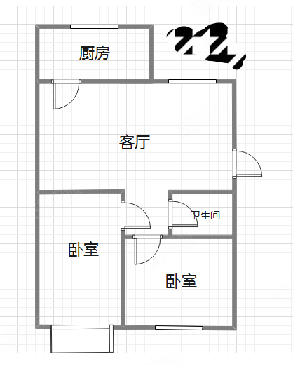 华北石油采五小区(东区)2室1厅1卫67㎡南43万