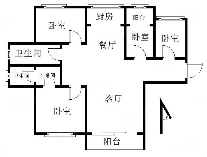 花样年花样城4室2厅2卫116.24㎡南北115万