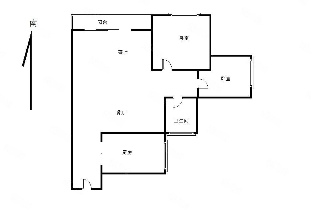 熙璟城2室2厅1卫73.95㎡南255万