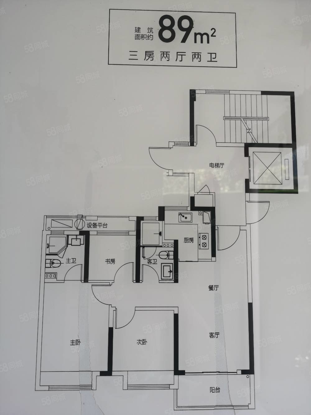 碧桂园时代天麓府3室2厅2卫87.3㎡南北113万