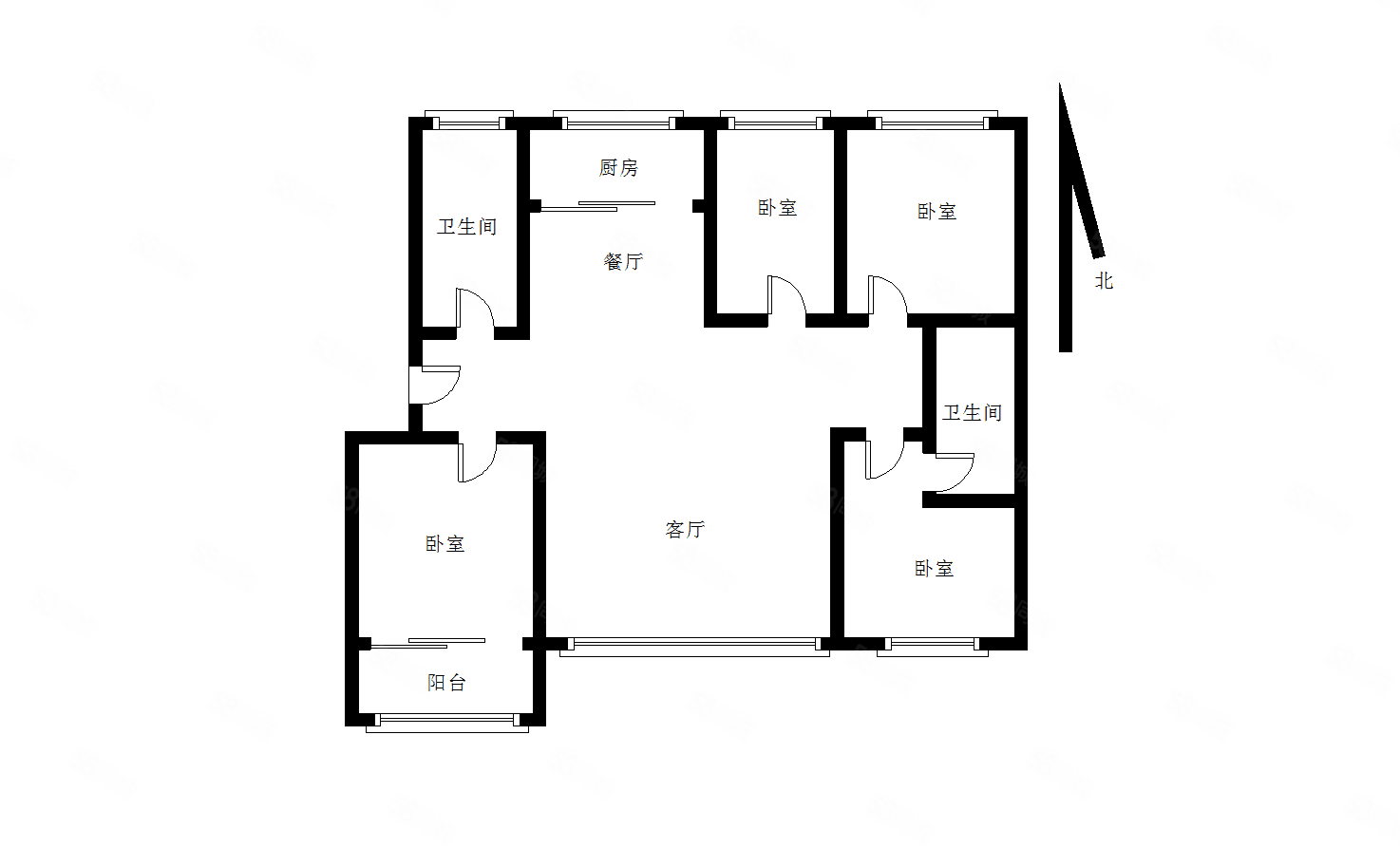 实验套四双卫洋房一楼户型好公摊小翰林苑