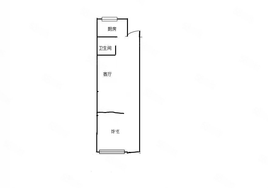 仁义社区1室1厅1卫39.42㎡东125万