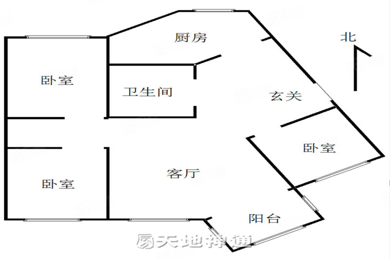 富乐小区北里17,19,20,21,30,31,32,36,甲29号楼3室1厅1卫77.7㎡南北169万