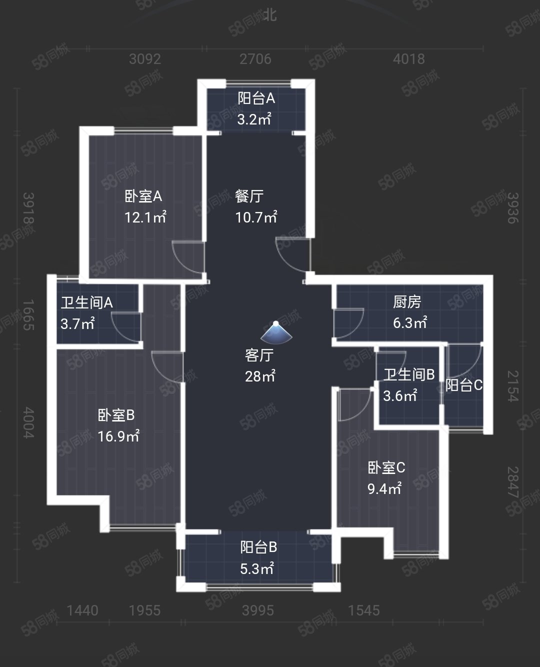 星光天地商圈一梯一户小高层大三室价格合适随时看房