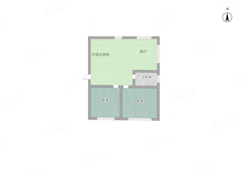 卫工佳苑2室1厅1卫88.19㎡南北67万