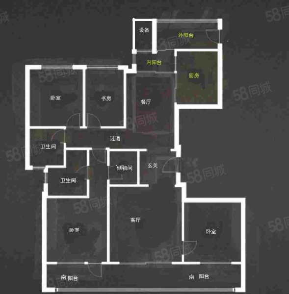 融创信达政务壹号4室2厅2卫145㎡南北515万