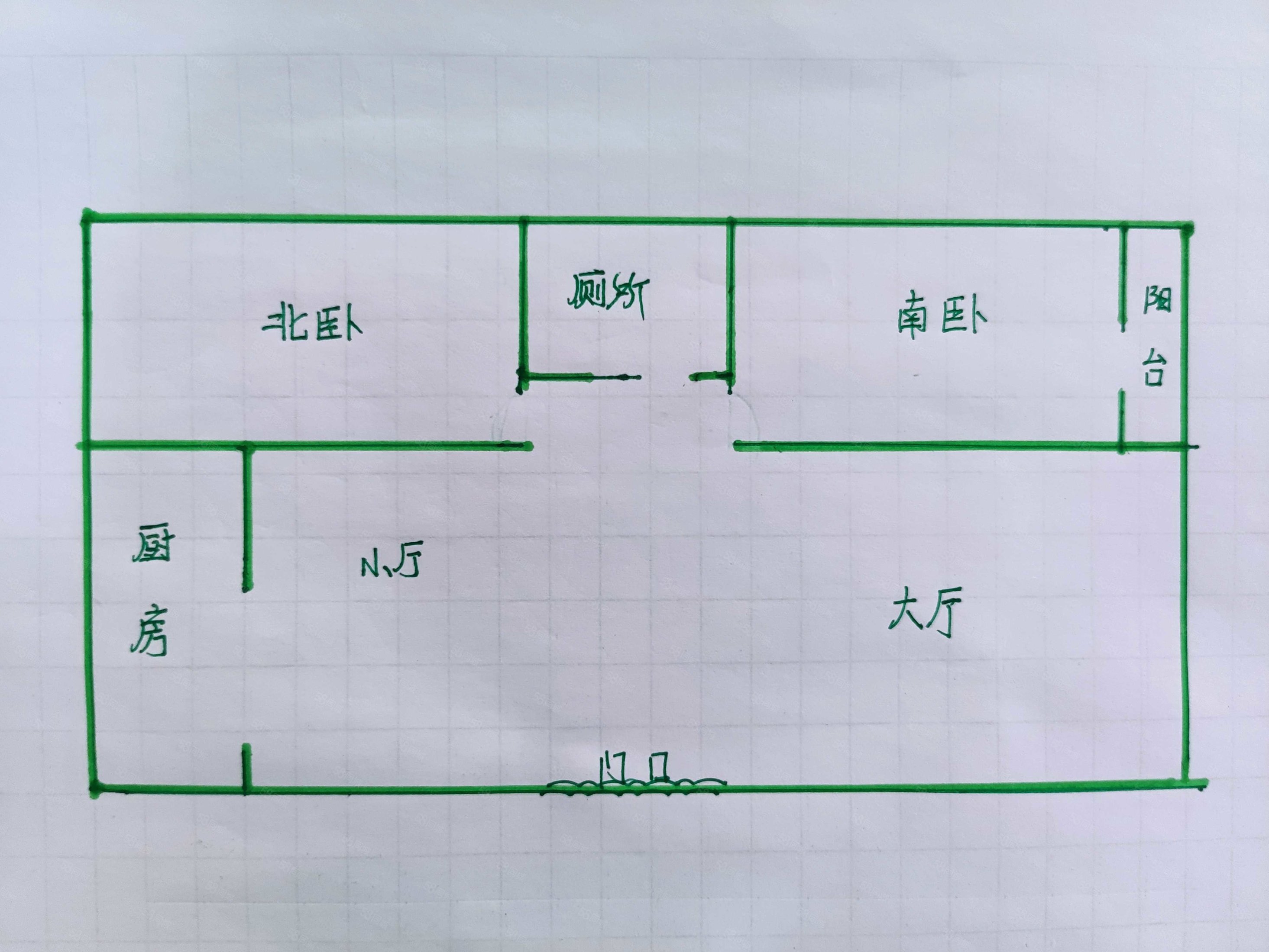 张庄小区2室2厅1卫90㎡南北40万