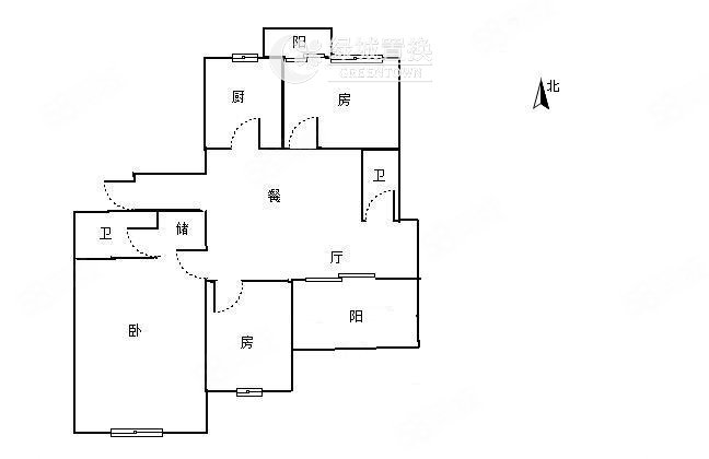 白马公寓3室2厅2卫156.39㎡南北1200万