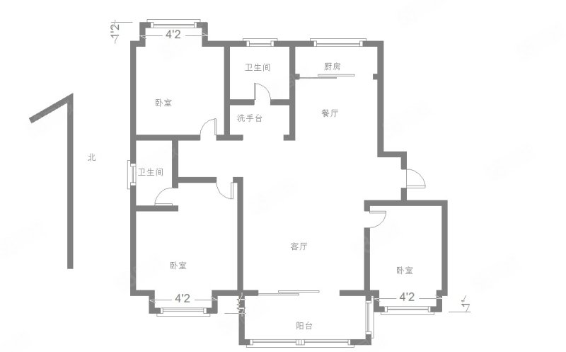 南池水景园(C区)3室2厅2卫148㎡南北150万