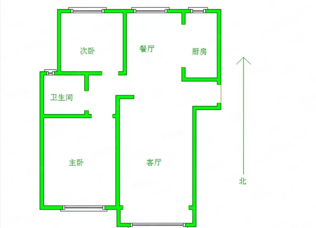 星光御园2室2厅1卫86.64㎡南北148万