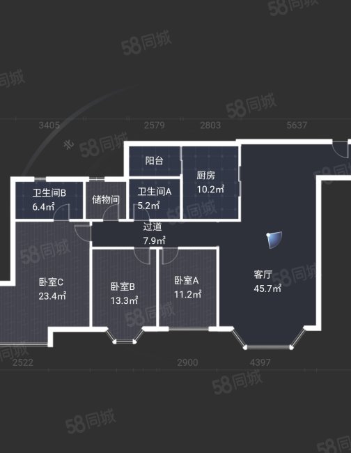 雅典国际社区3室2厅2卫169.59㎡东南375万