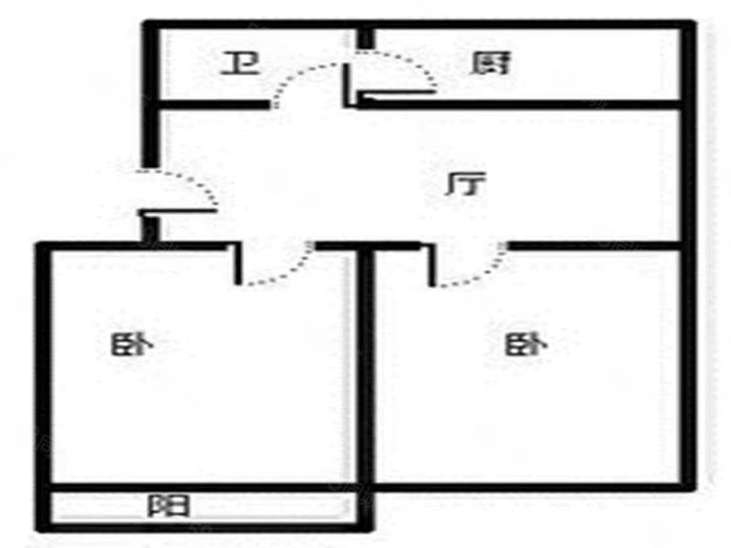 幸合里小区2室1厅1卫62㎡南北50万