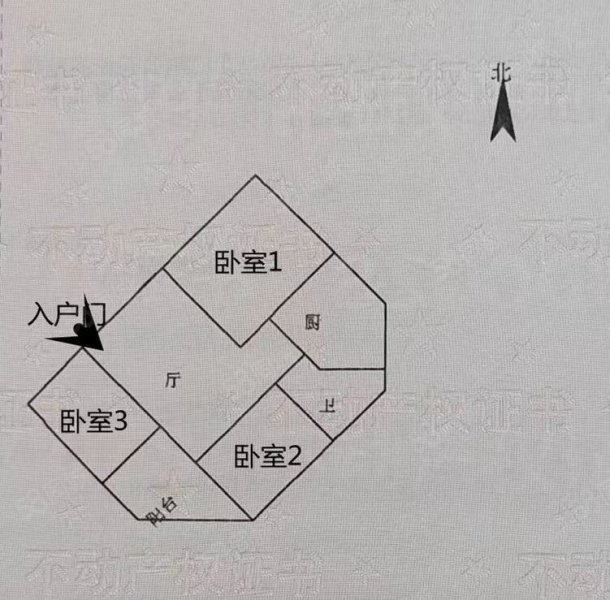 下壕塘社区3室2厅1卫75㎡南北42万