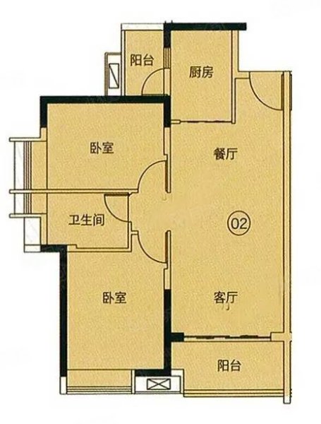 福桂三千城3室1厅1卫86㎡西南49万