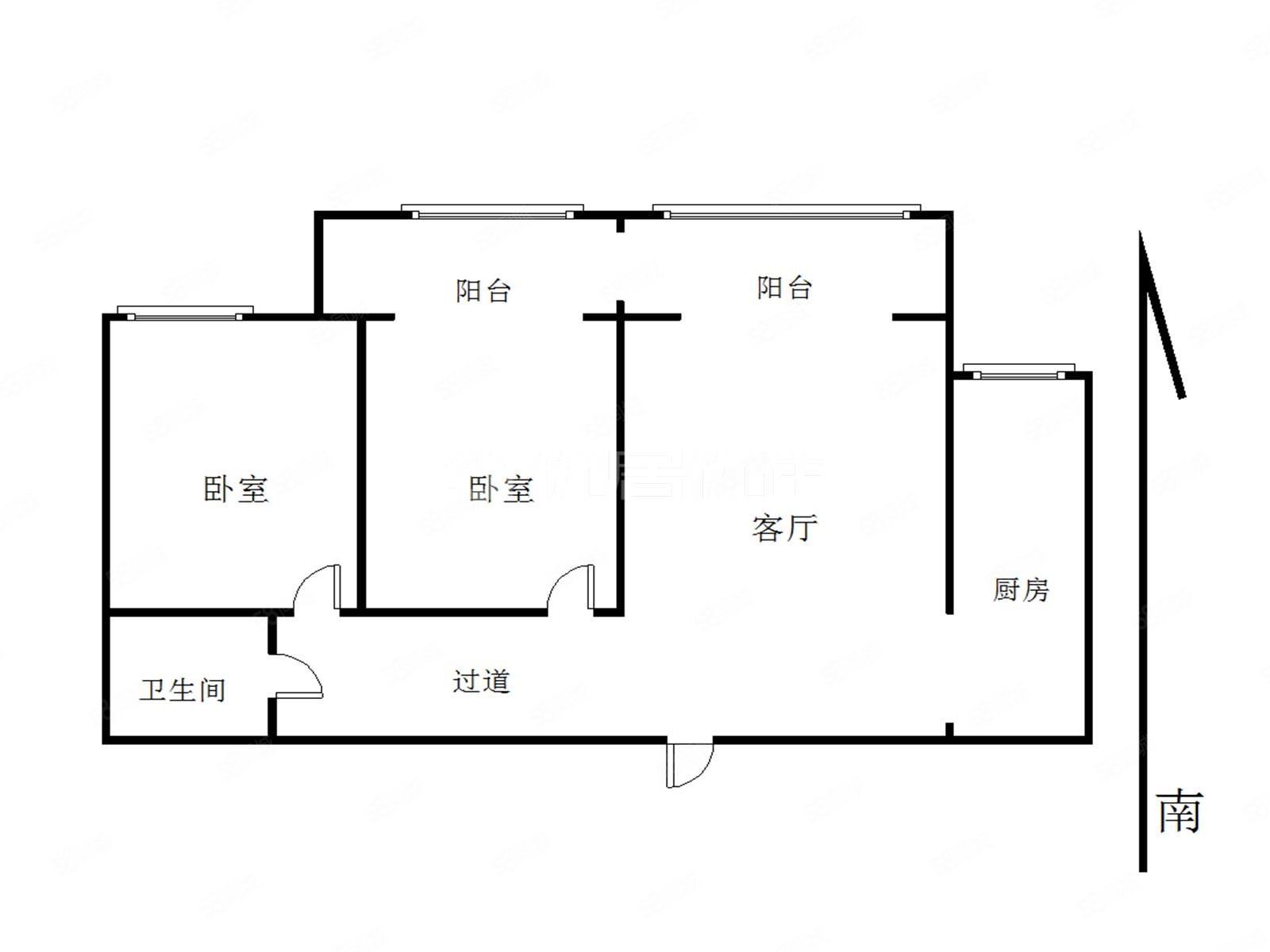 北国风光天建城2室1厅1卫101.99㎡南100万