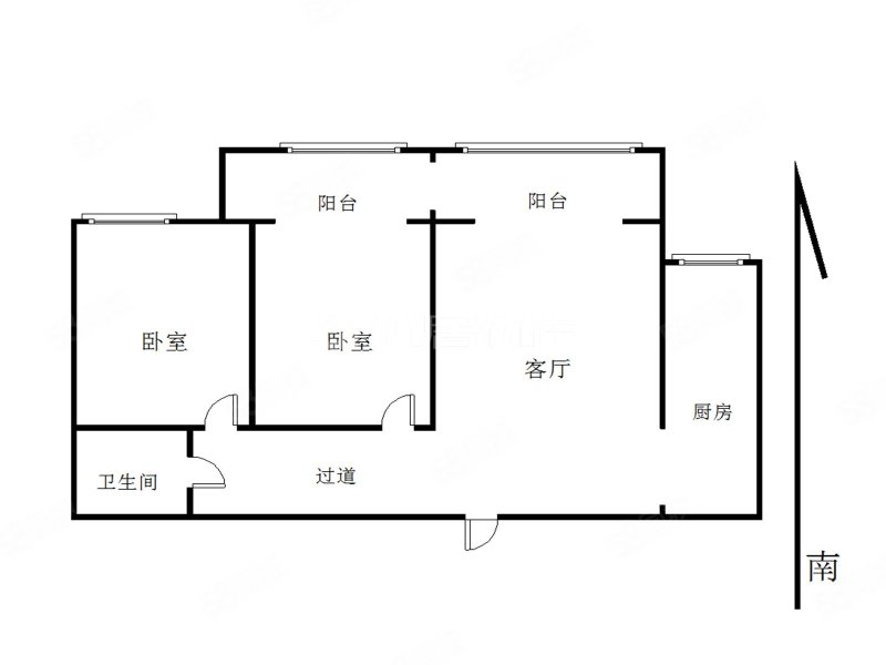 北国风光天建城2室1厅1卫101.99㎡南100万